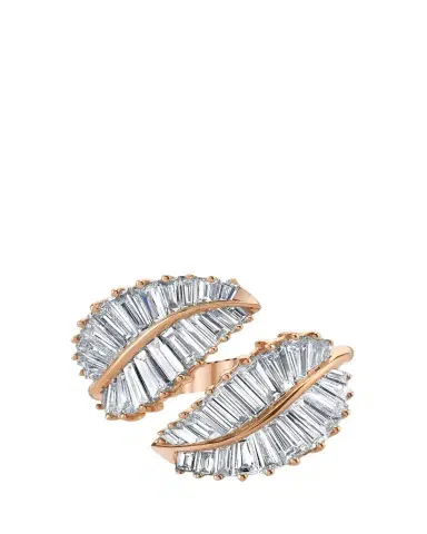 Anita Ko 18k Rose Gold & Diamond Palm Leaf Wrap Ring | Thumbnail 1 Anita Ko 18k Rose Gold & Diamond Palm Leaf Wrap Ring | Thumbnail 1