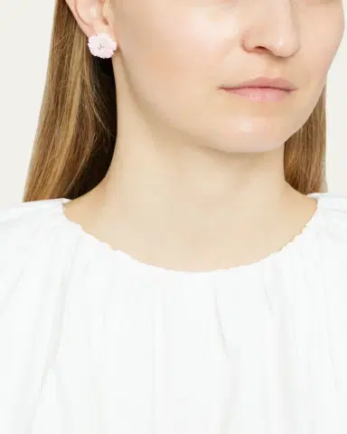 Paul Morelli 18mm Conch Flower Stud Earrings with Diamonds | Thumbnail 2