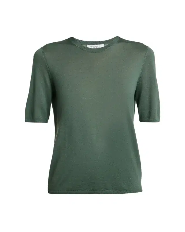 Chryse Cashmere-Silk Short-Sleeve Sweater