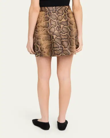 Kobi Halperin Addie Snake Leather A-Line Miniskirt | Thumbnail 3 Kobi Halperin Addie Snake Leather A-Line Miniskirt | Thumbnail 3