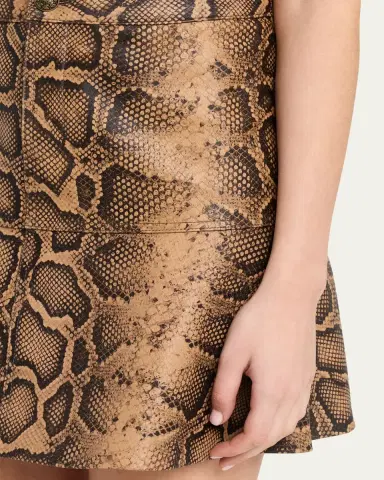 Kobi Halperin Addie Snake Leather A-Line Miniskirt | Thumbnail 5 Kobi Halperin Addie Snake Leather A-Line Miniskirt | Thumbnail 5