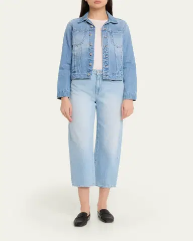 L'Agence Mallis High-Rise Bow-Leg Jeans | Thumbnail 2