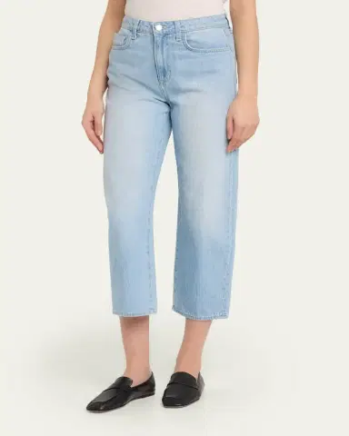 L'Agence Mallis High-Rise Bow-Leg Jeans | Thumbnail 4