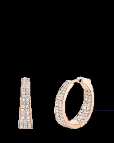 Anita Ko 18K Rose Gold Classic Medium Diamond Meryl Hoop Earrings | Thumbnail 2 Anita Ko 18K Rose Gold Classic Medium Diamond Meryl Hoop Earrings | Thumbnail 2