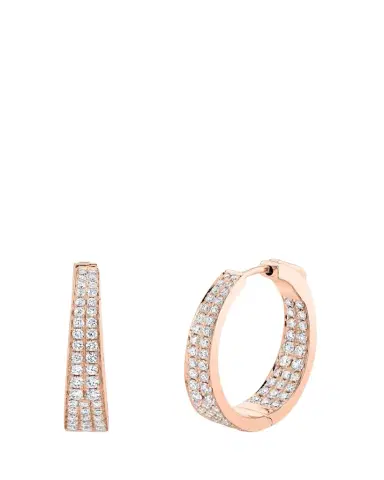 Anita Ko 18K Rose Gold Classic Medium Diamond Meryl Hoop Earrings | Thumbnail 1 Anita Ko 18K Rose Gold Classic Medium Diamond Meryl Hoop Earrings | Thumbnail 1