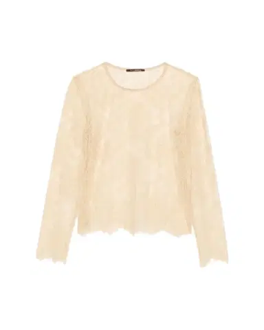 Kobi Halperin Fallon Scalloped Eyelash-Fringe Lace Blouse | Thumbnail 1