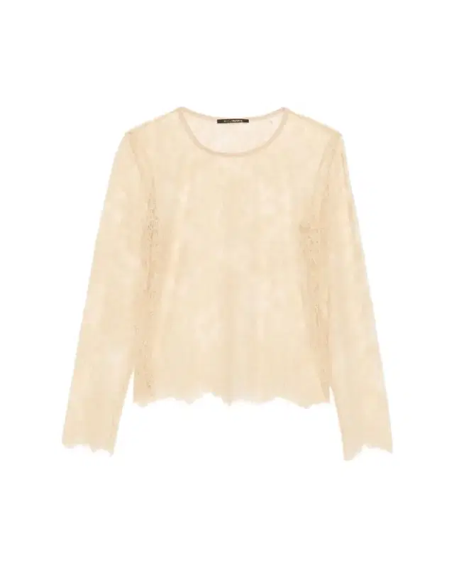 Kobi Halperin Fallon Scalloped Eyelash-Fringe Lace Blouse
