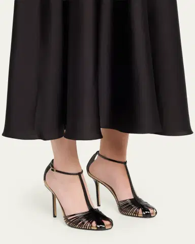 Alexandre Birman 100mm Serena Leather T-Strap Sandals | Thumbnail 2 Alexandre Birman 100mm Serena Leather T-Strap Sandals | Thumbnail 2