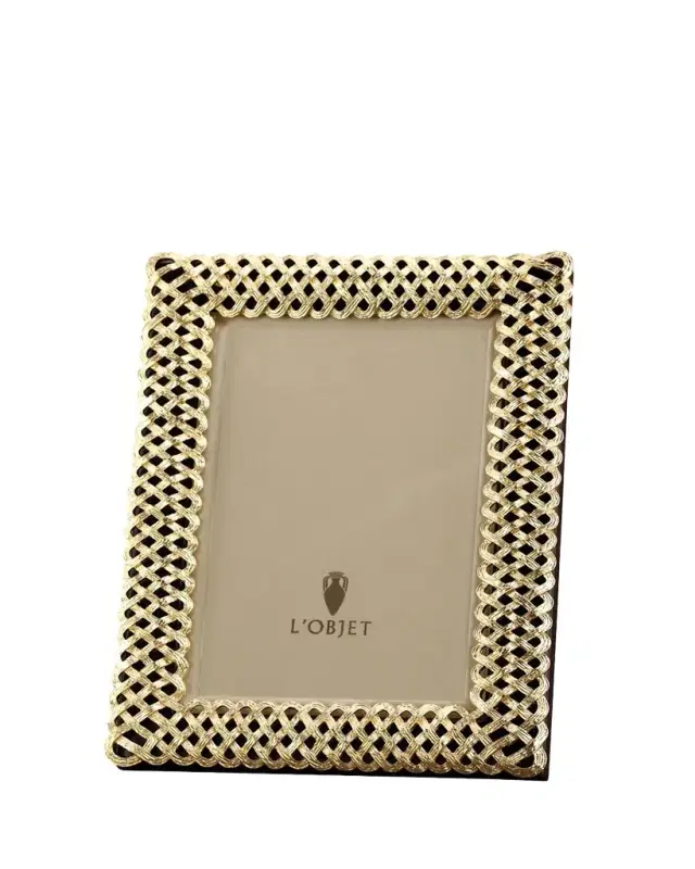L'Objet Gold Braid 8" x 10" Picture Frame