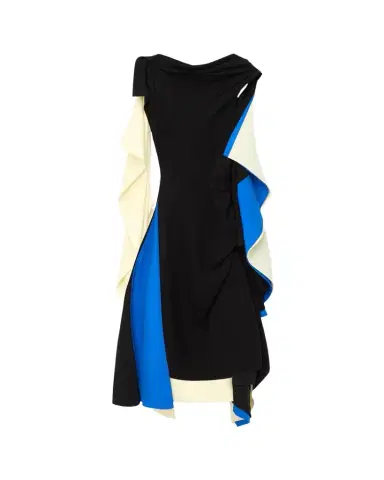Loewe Asymmetric Colorblock Draped High-Low Dress | Thumbnail 1