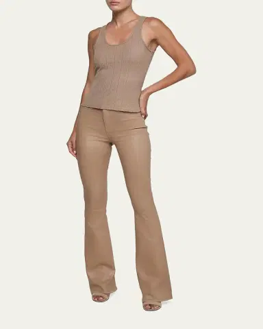 L'Agence Marty Ultra High-Rise Coated Flare Jeans | Thumbnail 2 L'Agence Marty Ultra High-Rise Coated Flare Jeans | Thumbnail 2