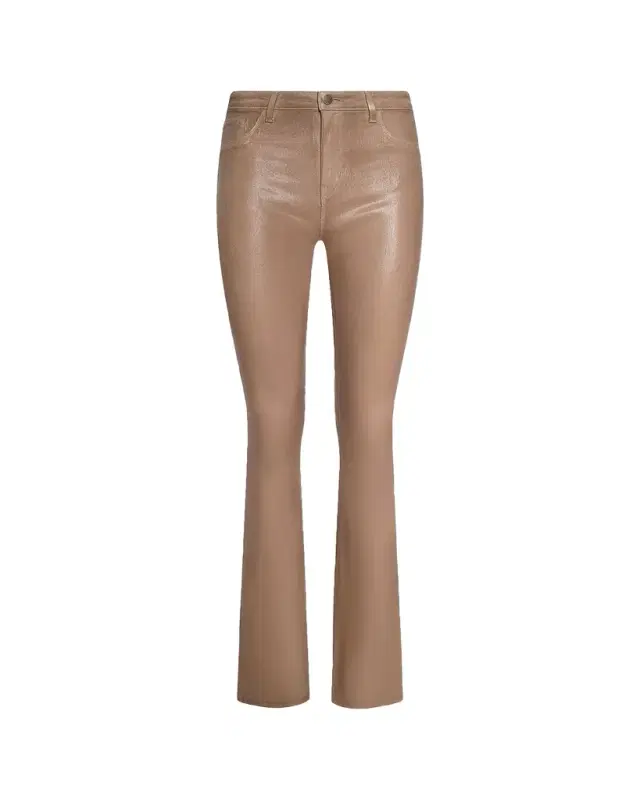 L'Agence Marty Ultra High-Rise Coated Flare Jeans