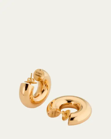 SIDNEY GARBER 18K Yellow Gold Wide Tubular Hoop Earrings | Thumbnail 7