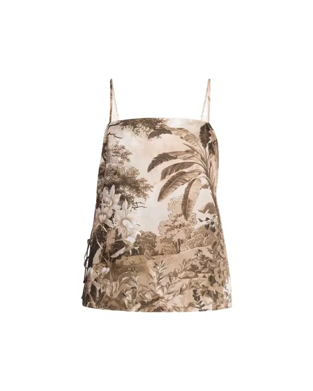 Kobi Halperin Gwen Sleeveless Botanical-Print Blouse