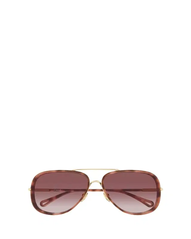 60mm Metal & Acetate Aviator Sunglasses