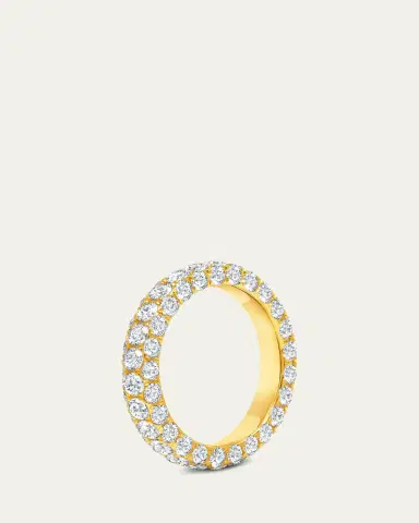 Graziela Gems 18K Yellow Gold Diamond 3 Sided Ring | Thumbnail 3