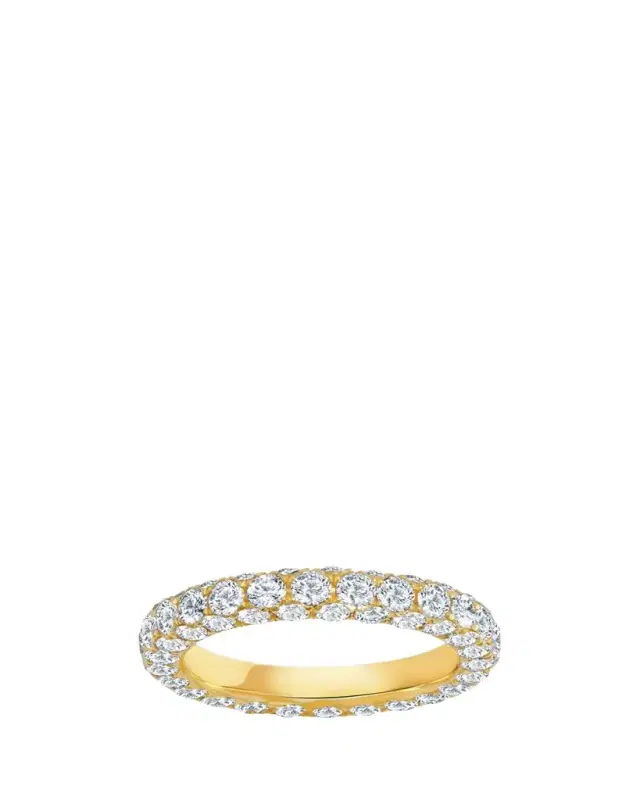 Graziela Gems 18K Yellow Gold Diamond 3 Sided Ring