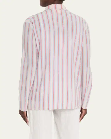 Guest in Residence Fine Stripe Showtime Cashmere Shirt | Thumbnail 3