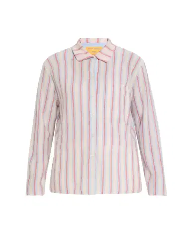 Guest in Residence Fine Stripe Showtime Cashmere Shirt | Thumbnail 1