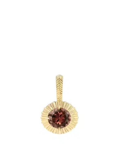 Lizzie Mandler Fine Jewelry Round Pink Tourmaline Fluted Charm | Thumbnail 1