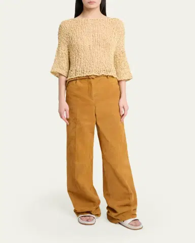 Gabriela Hearst Chrysenta Cashmere-Blend Tape Knit Crop Top | Thumbnail 2
