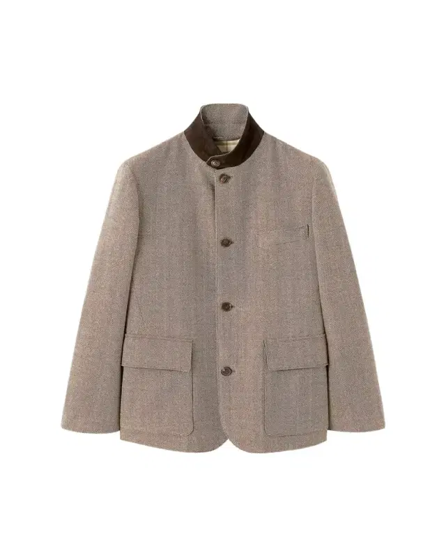 Loro Piana Men's Silk Tweed Roadster Jacket