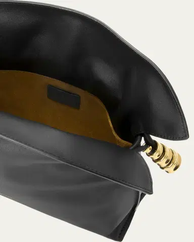 Loewe Flamenco Ruched Clutch Bag in Leather | Thumbnail 4 Loewe Flamenco Ruched Clutch Bag in Leather | Thumbnail 4