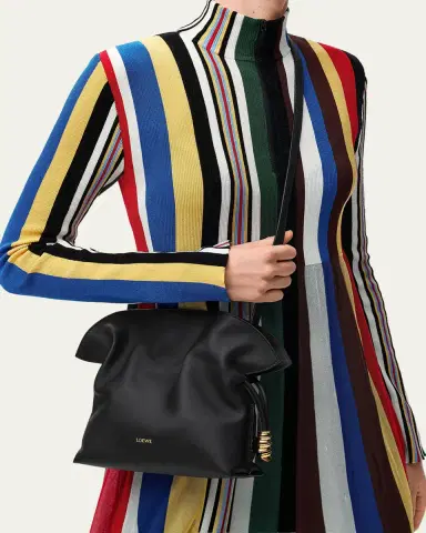 Loewe Flamenco Ruched Clutch Bag in Leather | Thumbnail 5 Loewe Flamenco Ruched Clutch Bag in Leather | Thumbnail 5
