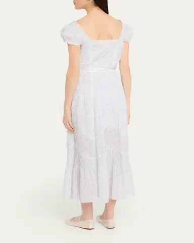 LoveShackFancy Aurela Floral Cotton Maxi Dress | Thumbnail 3 LoveShackFancy Aurela Floral Cotton Maxi Dress | Thumbnail 3
