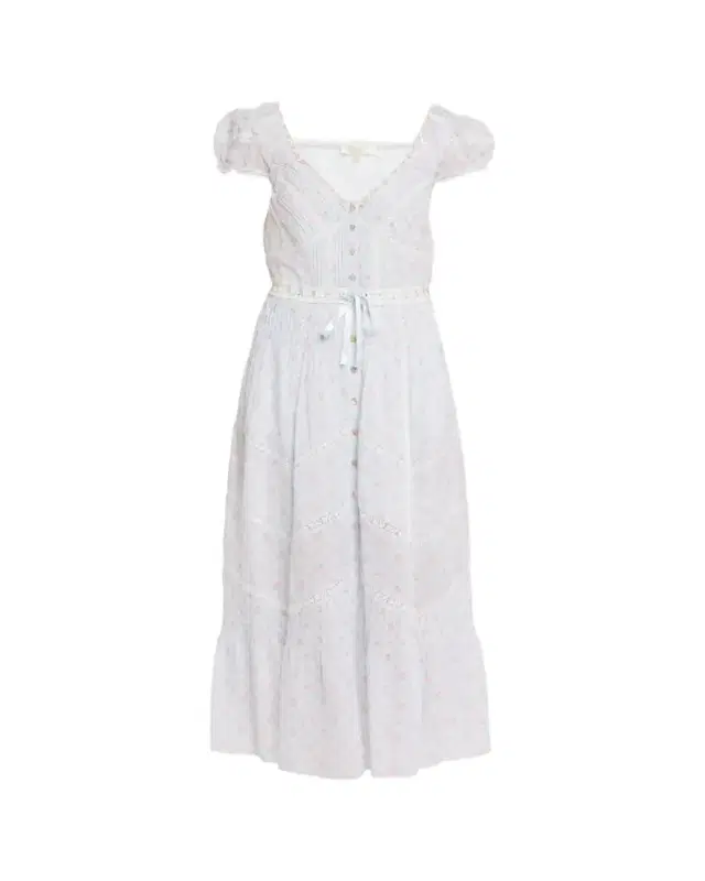 LoveShackFancy Aurela Floral Cotton Maxi Dress