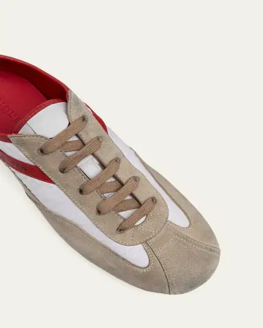 Alexander McQueen Men's Boxe Suede, Nylon, & Leather Low-Top Sneakers | Thumbnail 3 Alexander McQueen Men's Boxe Suede, Nylon, & Leather Low-Top Sneakers | Thumbnail 3