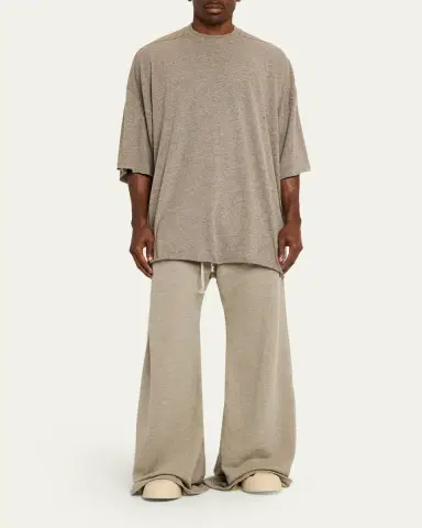 DRKSHDW RICK OWENS Men's Oversized Raw-Edge Crewneck T-Shirt | Thumbnail 2 DRKSHDW RICK OWENS Men's Oversized Raw-Edge Crewneck T-Shirt | Thumbnail 2