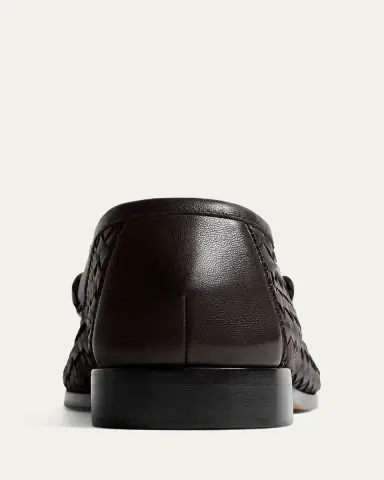 Bottega Veneta Men's Silenzio Intrecciato Napa Leather Loafers | Thumbnail 3