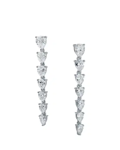 Anita Ko 18K White Gold Sept Graduated Pear Diamond Drop Earrings | Thumbnail 1