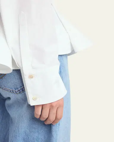 Stella McCartney Cotton Poplin Button-Front Peplum Shirt | Thumbnail 5 Stella McCartney Cotton Poplin Button-Front Peplum Shirt | Thumbnail 5