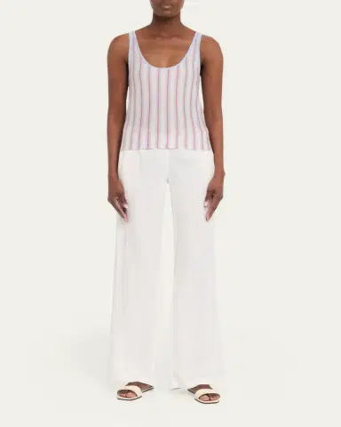 Guest in Residence Fine Stripe Cashmere Tank Top | Thumbnail 2