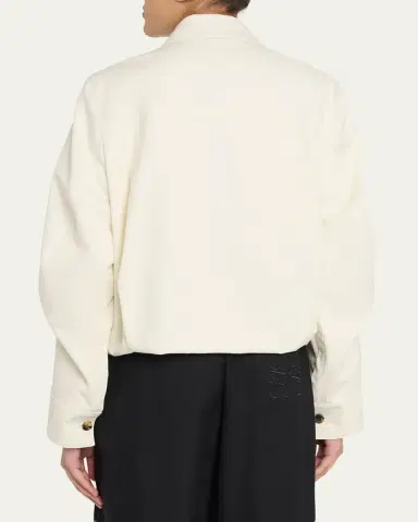 Loewe Single-Breasted Cotton Balloon Jacket | Thumbnail 3 Loewe Single-Breasted Cotton Balloon Jacket | Thumbnail 3