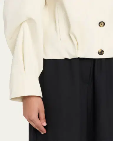 Loewe Single-Breasted Cotton Balloon Jacket | Thumbnail 5 Loewe Single-Breasted Cotton Balloon Jacket | Thumbnail 5