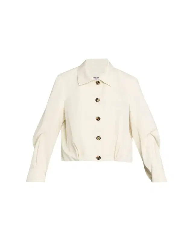 Single-Breasted Cotton Balloon Jacket