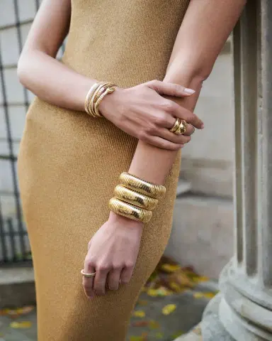 SIDNEY GARBER 18K Yellow Gold Domed Cuff Bracelet | Thumbnail 2 SIDNEY GARBER 18K Yellow Gold Domed Cuff Bracelet | Thumbnail 2