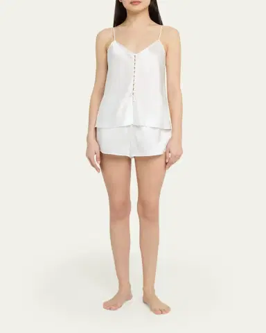 Olivia von Halle Etta Bias-Cut Silk Satin Camisole Pajama Set | Thumbnail 2