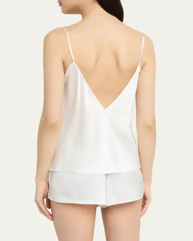 Olivia von Halle Etta Bias-Cut Silk Satin Camisole Pajama Set | Thumbnail 3