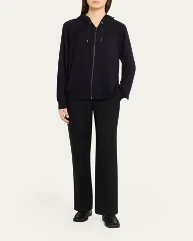 MAJESTIC FILATURES Stretch Zip Hoodie | Thumbnail 2 MAJESTIC FILATURES Stretch Zip Hoodie | Thumbnail 2
