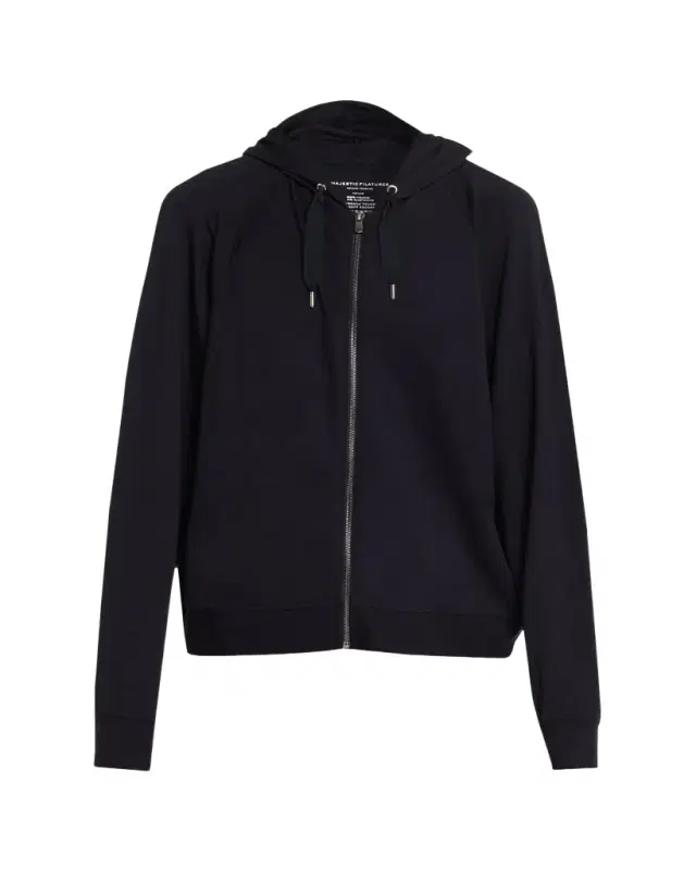 MAJESTIC FILATURES Stretch Zip Hoodie