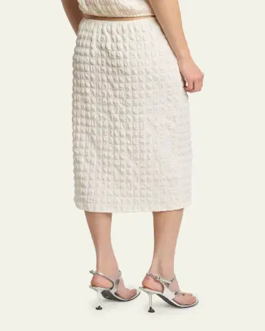 Proenza Schouler White Label Lori Textured Midi Skirt | Thumbnail 3 Proenza Schouler White Label Lori Textured Midi Skirt | Thumbnail 3