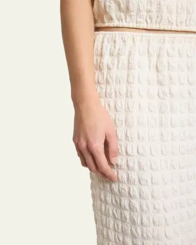 Proenza Schouler White Label Lori Textured Midi Skirt | Thumbnail 5 Proenza Schouler White Label Lori Textured Midi Skirt | Thumbnail 5