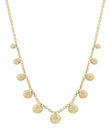 Lizzie Mandler Fine Jewelry Micro Chain Graduated Fluted Fringe Necklace with Diamonds | Thumbnail 1 Lizzie Mandler Fine Jewelry Micro Chain Graduated Fluted Fringe Necklace with Diamonds | Thumbnail 1