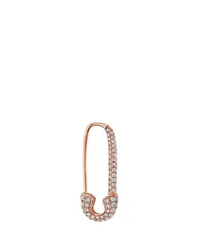 Anita Ko 18K Rose Gold Diamond Pave Safety Pin Earring, Single (Left) | Thumbnail 1