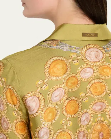 Versace Printed Silk Twill Shirt | Thumbnail 5