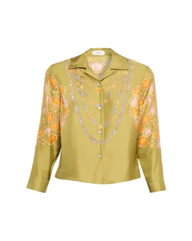 Versace Printed Silk Twill Shirt | Thumbnail 1